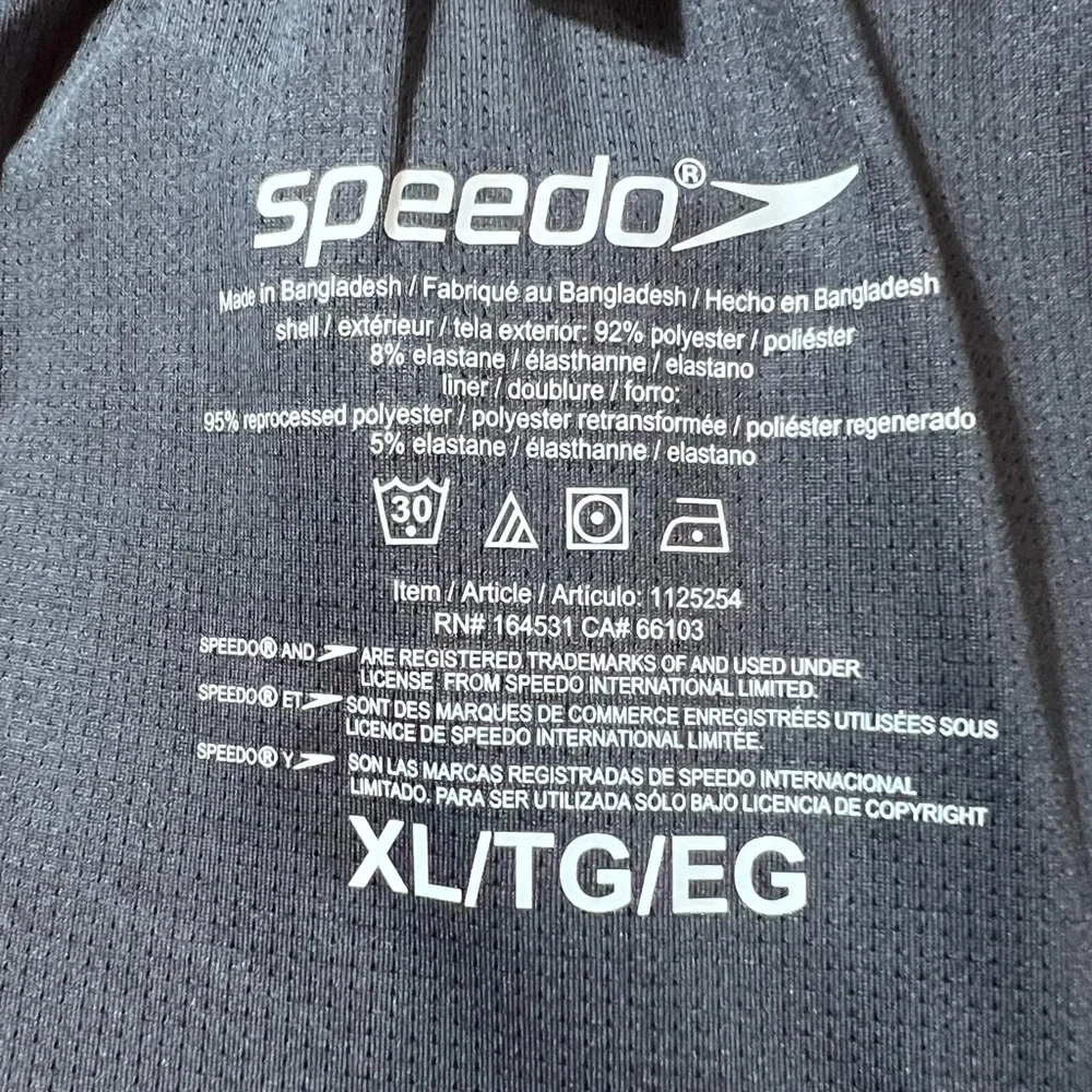 Speedo Tech Volley black Swim Trunks men’s XL 36-38 4-Way Stretch Comfort‎ Liner